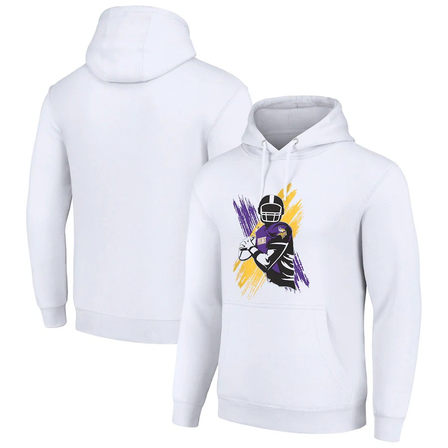 Men minnesota vikings white 2024 NFL hoodie->minnesota vikings->NFL Jersey